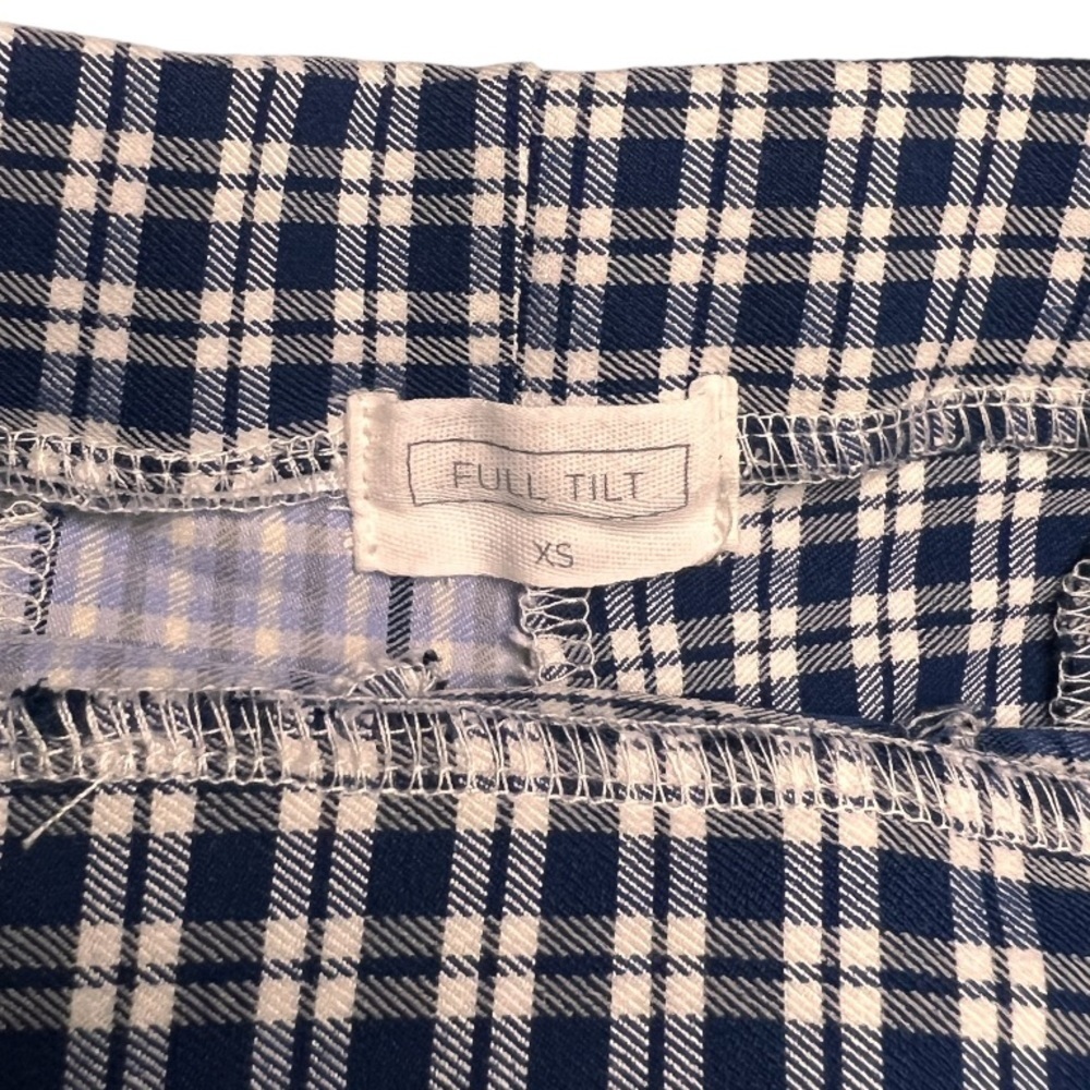 Full Tilt pleated, blue plaid mini skirt - size XS - Picture 5 of 7